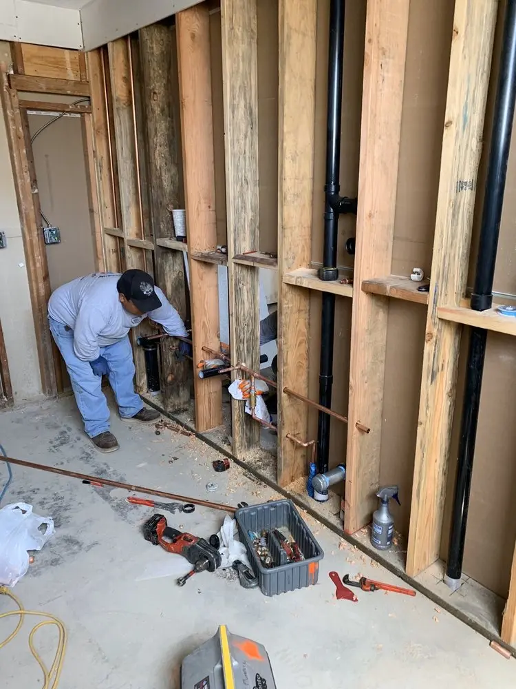 Commercial rough-in plumbing for Water Heater Replacement in Linwood